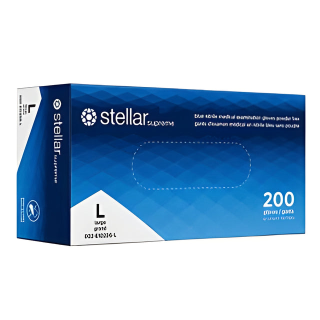 Stellar Supreme Nitrile Gloves, Blue, Large – 200/Box