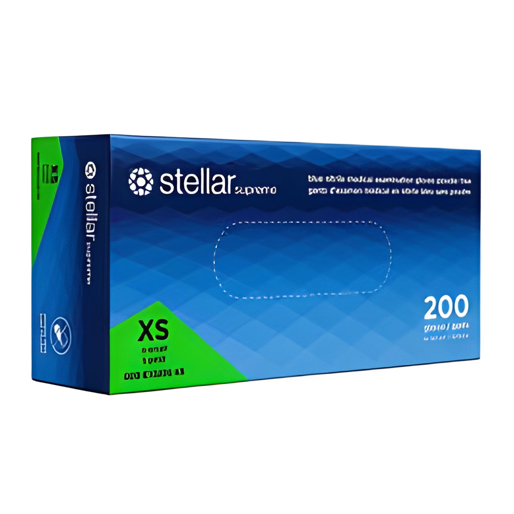 Stellar Supreme Nitrile Gloves, Blue, X Small- 200/ Box