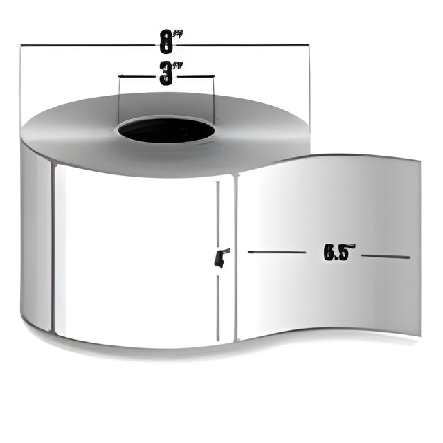 Stellar Thermal Transfer Labels, 4" x 6", 3" Core, 8" Finished OD- 1000 Labels / Roll x 4 rolls / case