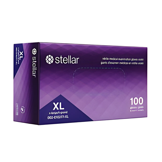 Stellar Violet Nitrile Gloves, Purple, PF, X-Large – 100/Box
