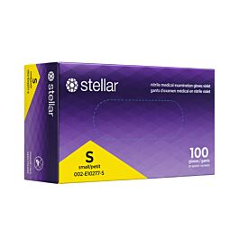 Stellar Violet Nitrile Gloves, Purple, PF, Small -100/ Box