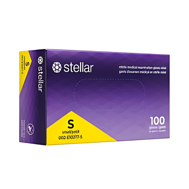 Stellar Violet Nitrile Gloves, Purple, PF, Small – 100/Box