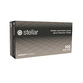 Stellar Vitridex Gloves, Black, PF, X Large -100/ Box