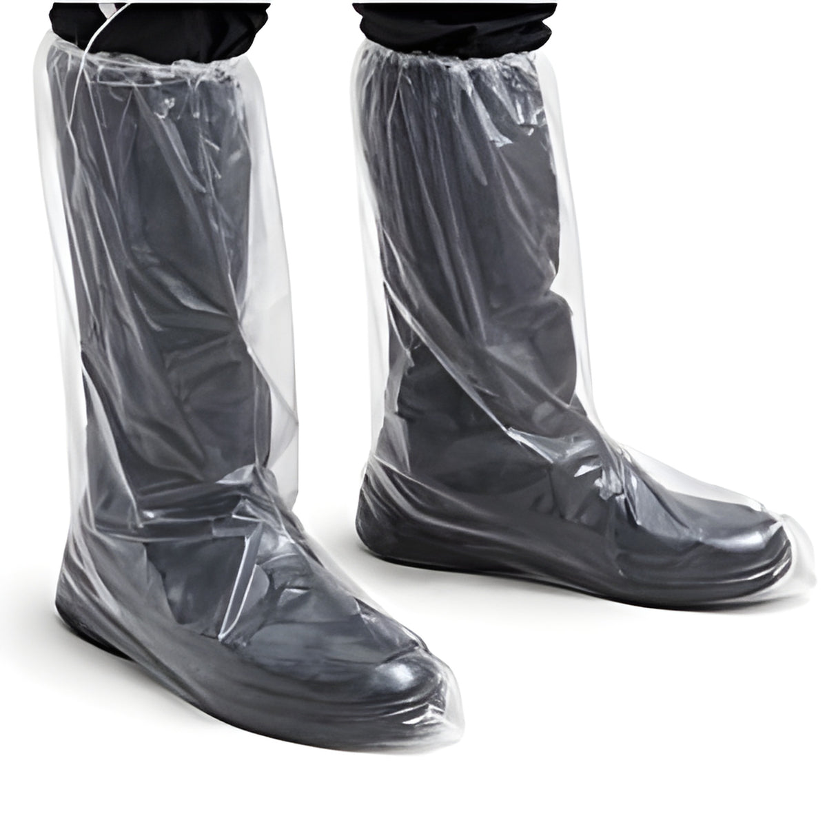 Stellar Waterproof Boot Covers, Polyethylene with Elastic, Clear- 50Pcs/Bag x 10 Bags/Case