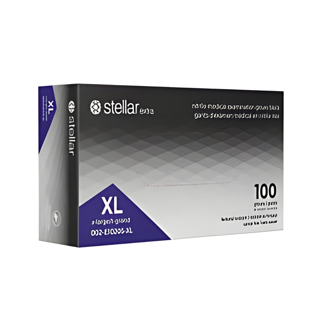 Stellar Extra Black Nitrile Gloves, X-Large – 100/Box