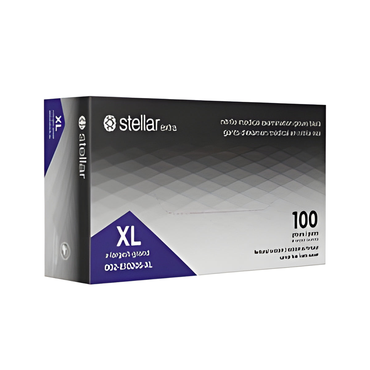 Stellar Extra Black Nitrile Gloves , X Large-100/ Box