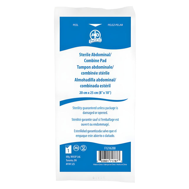 Sterile Abdominal/Combine Pad, 20cm x 25cm- 20 Pads / Bag, 20 x 25cm