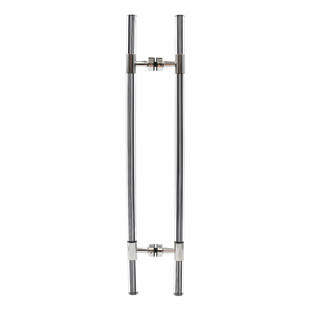 CRL Polished Stainless 27" Overall Length Glass Mounted Ladder Style Pull Handle with Acrylic Full Inserts