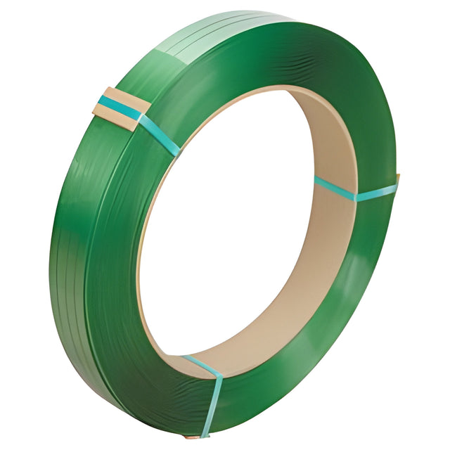 Strapping, Polyester, 1/2" Wide x 3380', Green, Manual Grade