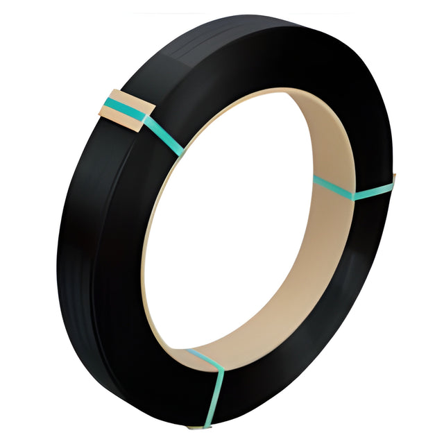 Strapping, Polyester, 5/8" Wide x 1800', Black, Manual Grade