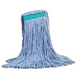 Synthetic Mop Head, Blue, Cut End, 12 oz- 12 / Case