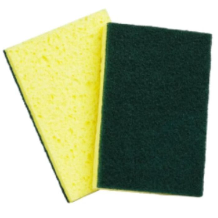 Synthetic Sponge with Scouring Strip, 4 x 6- 5 / Pack