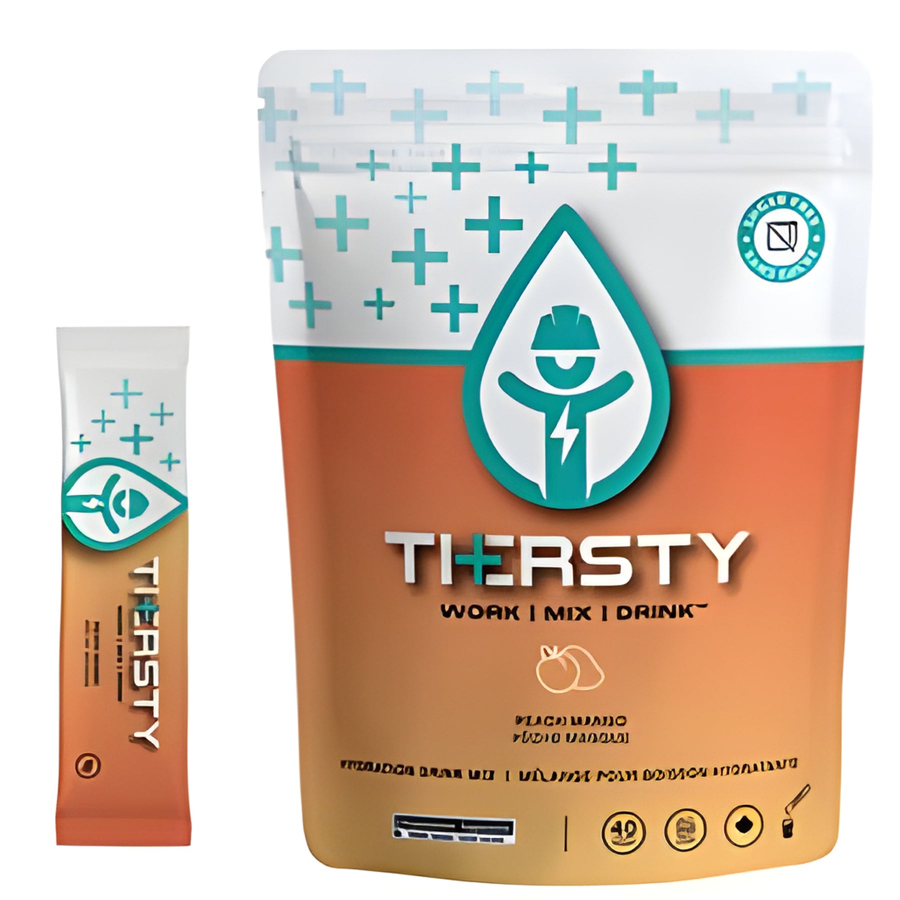 Thersty Single Serve Stick Packs, Sugar Free, Peach Mango, 5 gm / EA