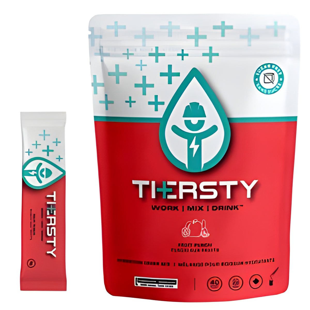 Thersty Work Mix Drink, Single Serve Stick Packs, Sugar Free, Fruit Punch, 5 gm / EA