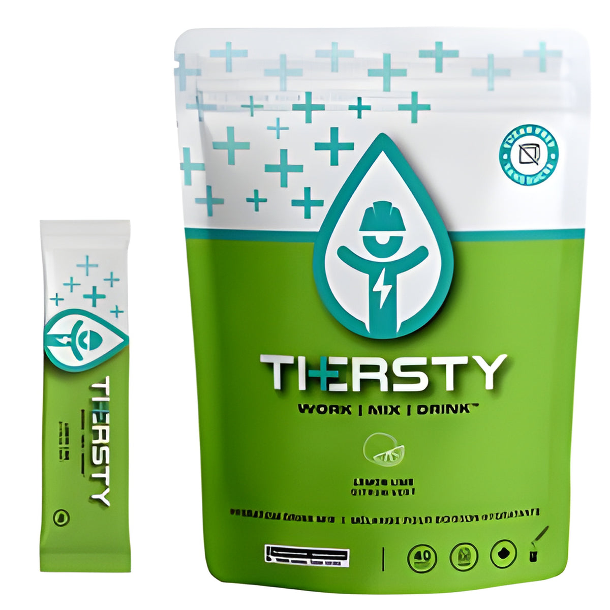 Thersty Work Mix Drink,Single Serve Stick Packs, Sugar Free, Lemon Lime, 5 gm / EA