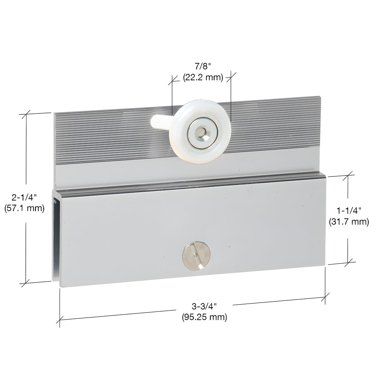CRL Brite Anodized 1/4" Top Hanger Bracket for CK/DK Cottage Series Sliders
