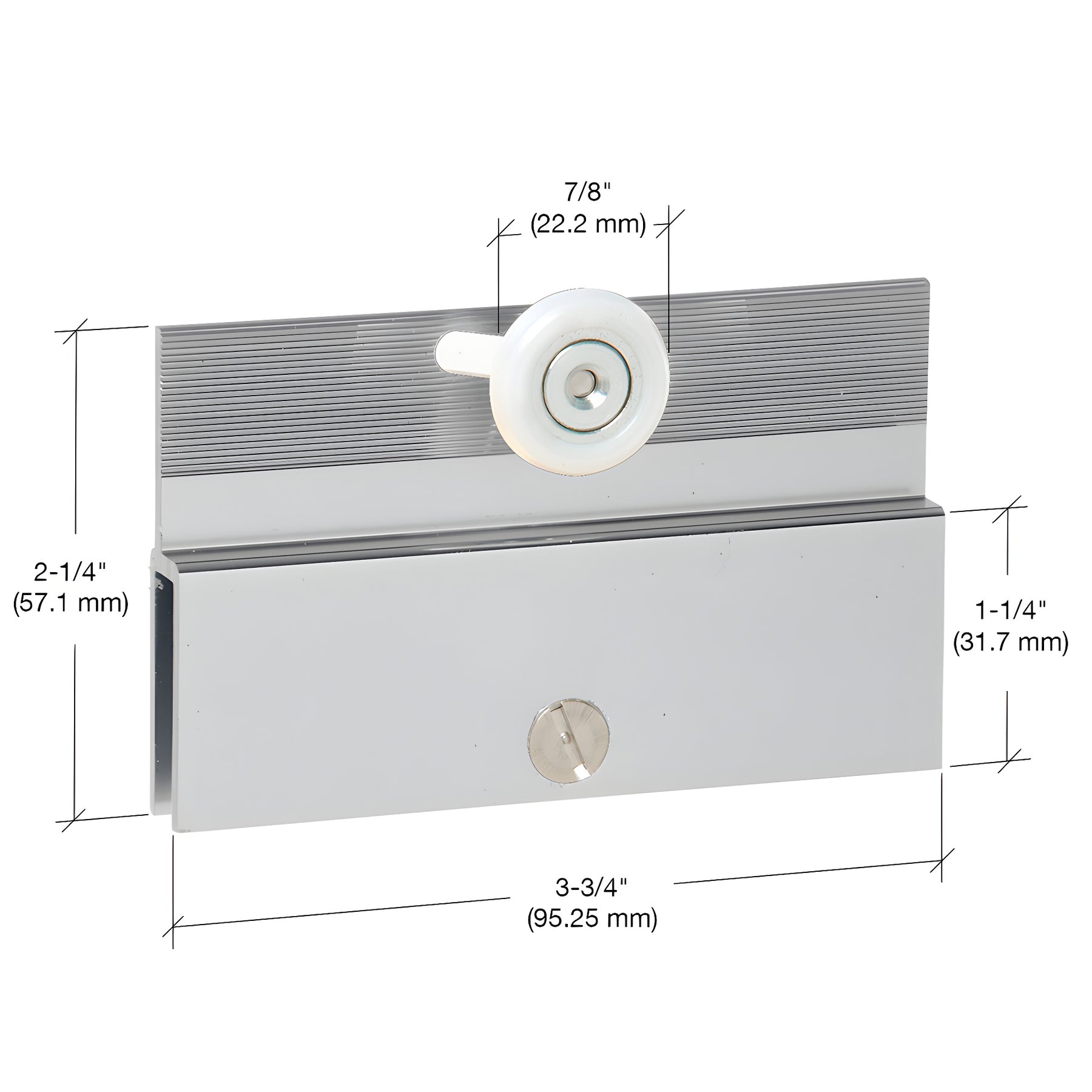 CRL Brite Anodized 1/4" Top Hanger Bracket for CK/DK Cottage Series Sliders