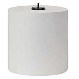 Tork Matic 290095 Soft Hand Towel Roll with Gray Leaf H1, White, 7.68" x 900'- 6 Rolls / Case