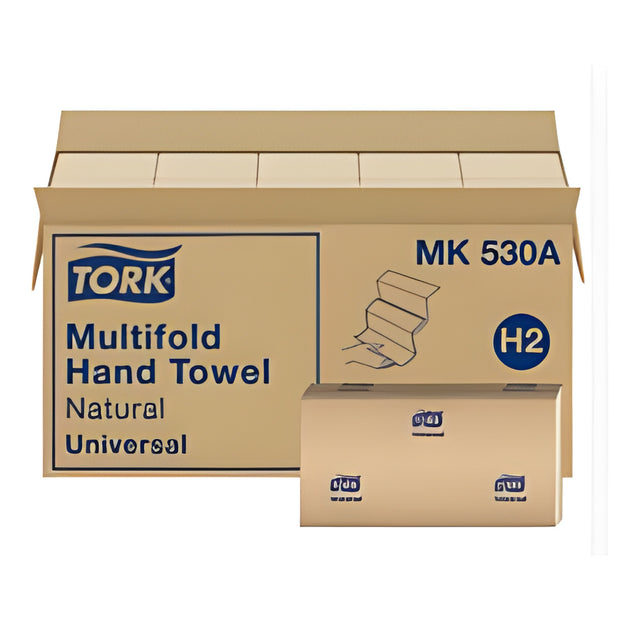 Tork Multifold Hand Towel H2, Natural- 250 Sheets x 16 Packs/ Case
