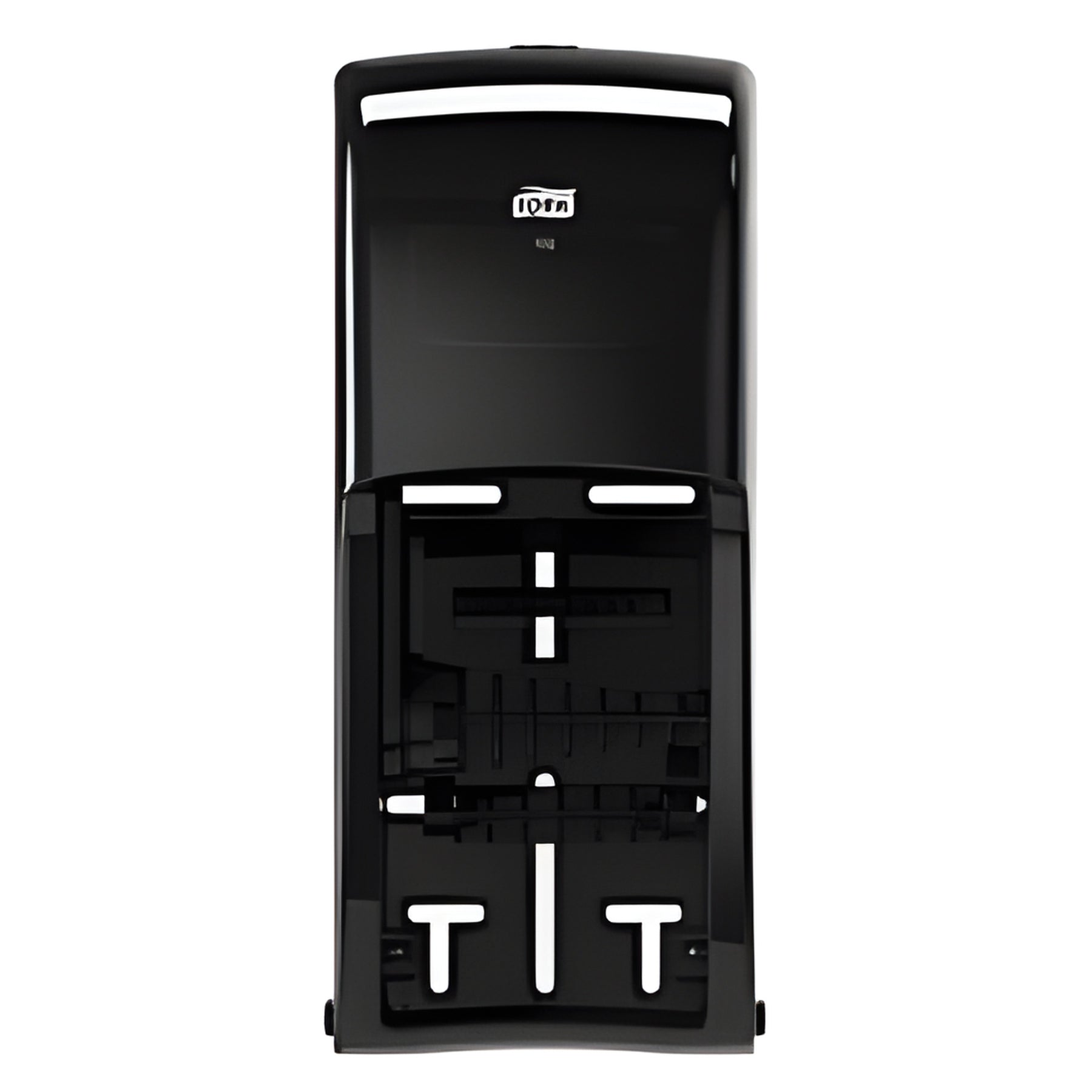 Tork Twin Toilet Paper Roll Dispenser T26, Black- 1 Each