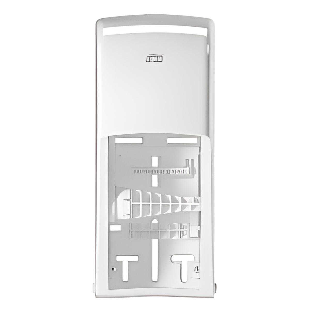 Tork Twin Toilet Paper Roll Dispenser T26, White- 1 Each