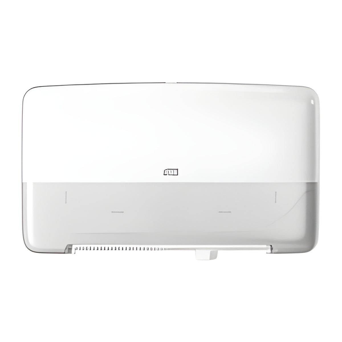 Tork Twin Mini Jumbo Toilet Paper Roll Dispenser T2, White- 1 Each