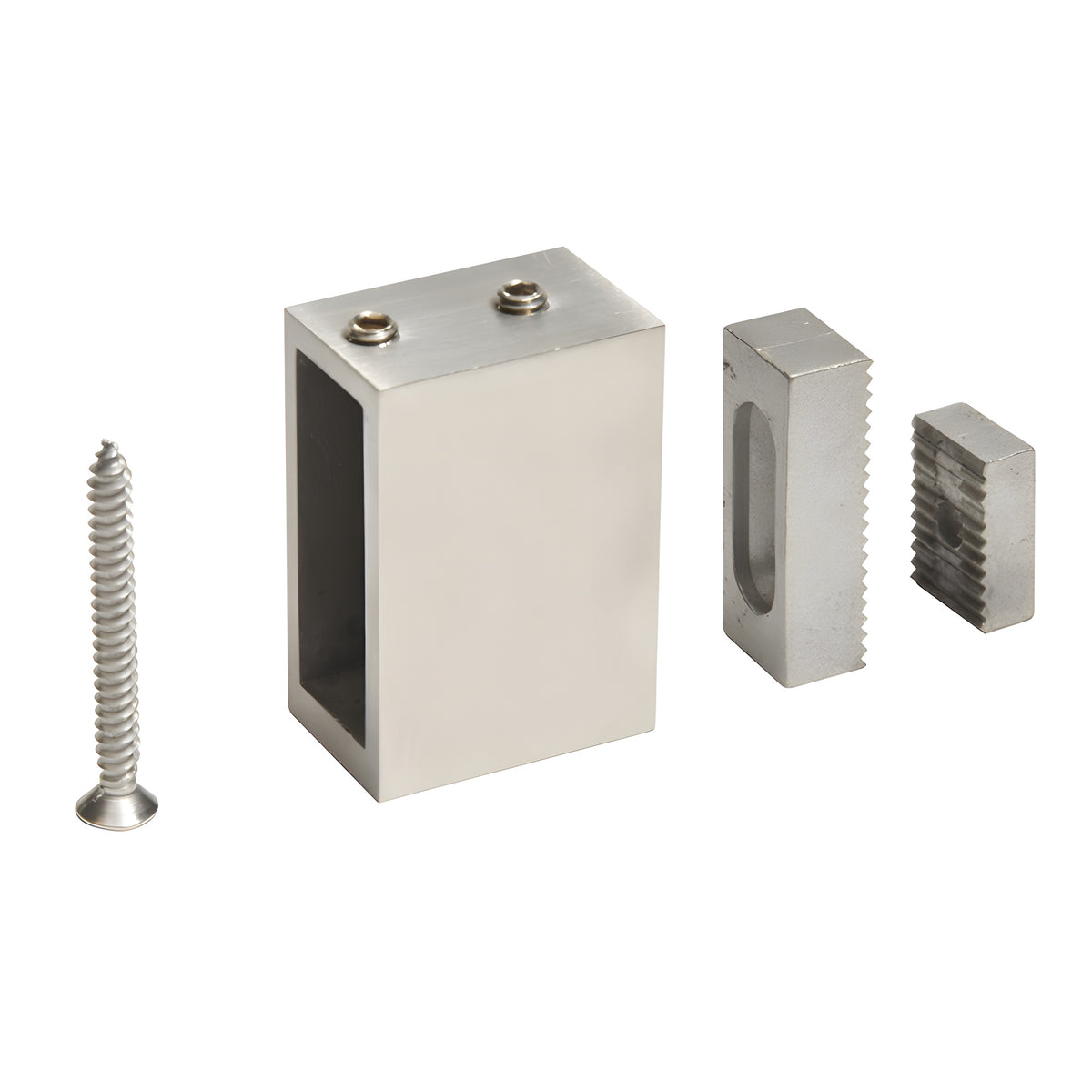 CRL Brushed Stainless Track Holder Fitting for Wall Only for SRSER78BS Deluxe Senior Serenity Sliding System