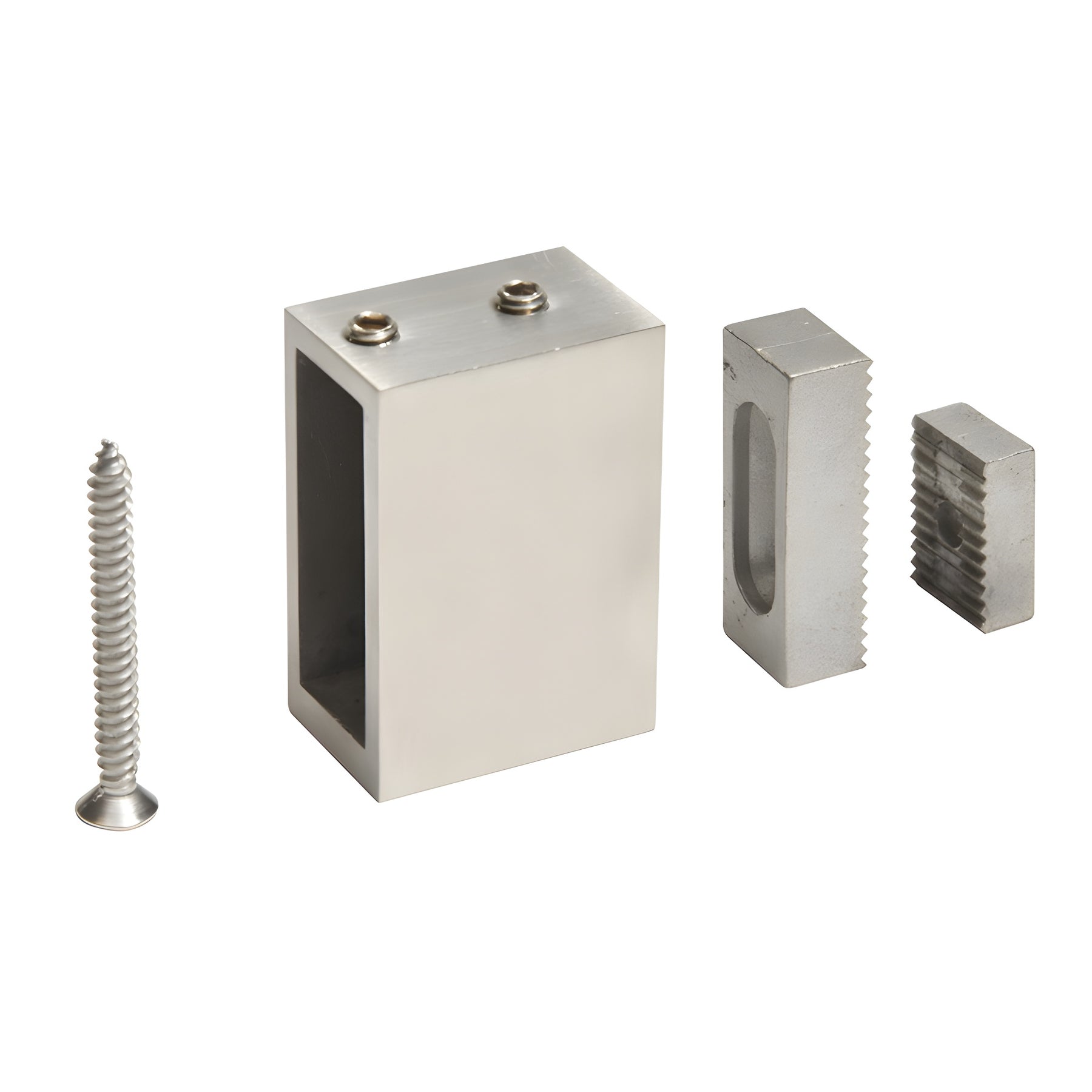 CRL Brushed Stainless Track Holder Fitting for Wall Only for SRSER78BS Deluxe Senior Serenity Sliding System
