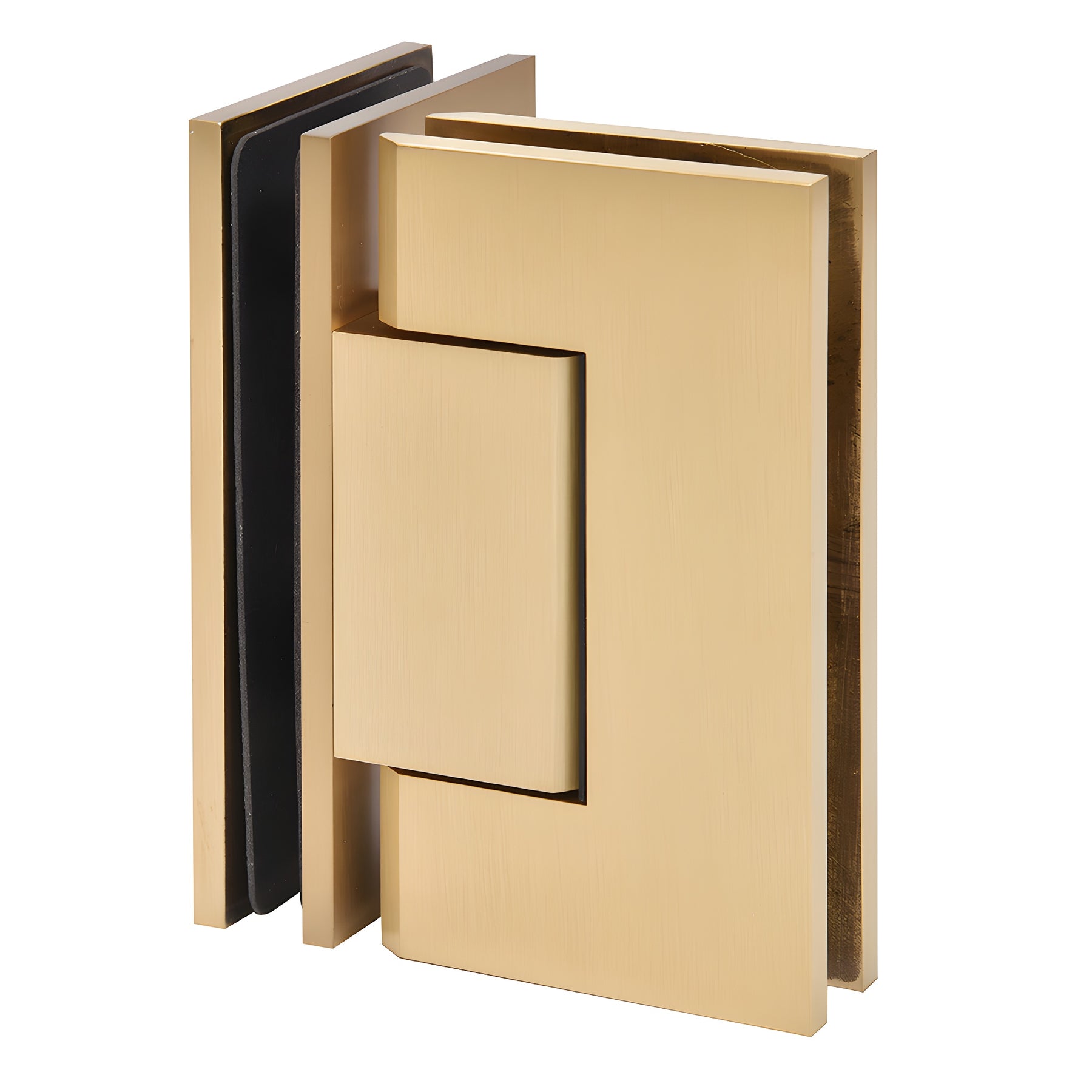 CRL Satin Brass Trento 90 Degree Glass-to-Glass Hinge