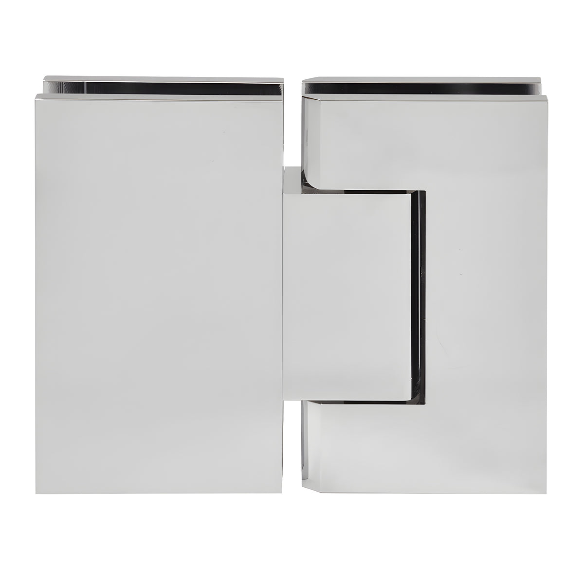 CRL Polished Chrome Trento 180 Degree Glass-to-Glass Hinge