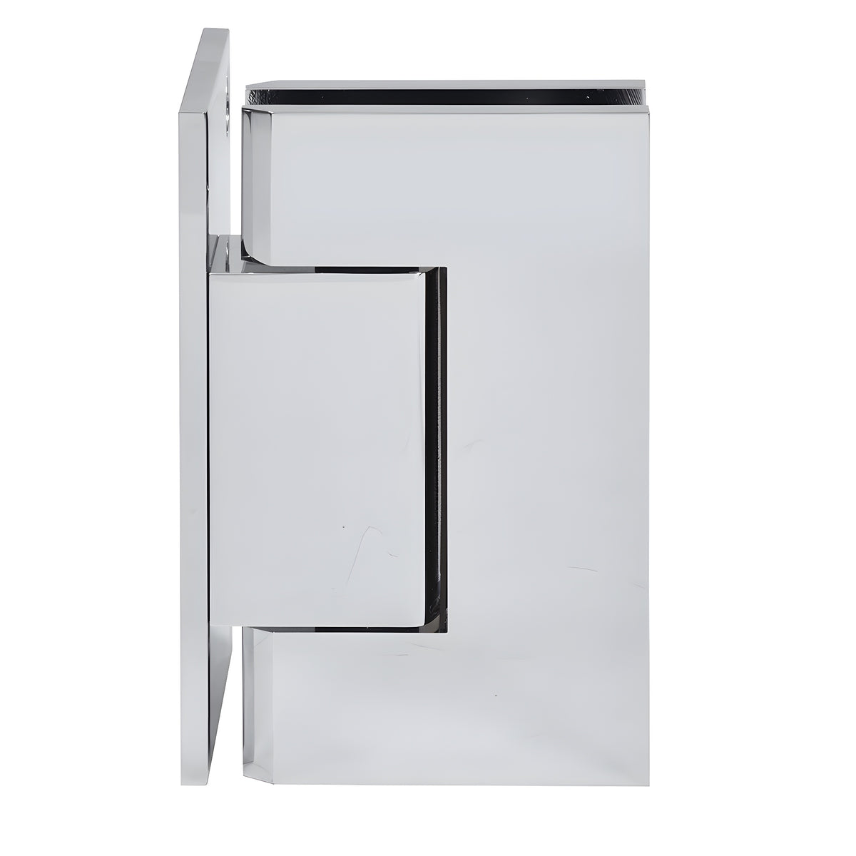 CRL Polished Chrome Trento Offset Back Plate Hinge