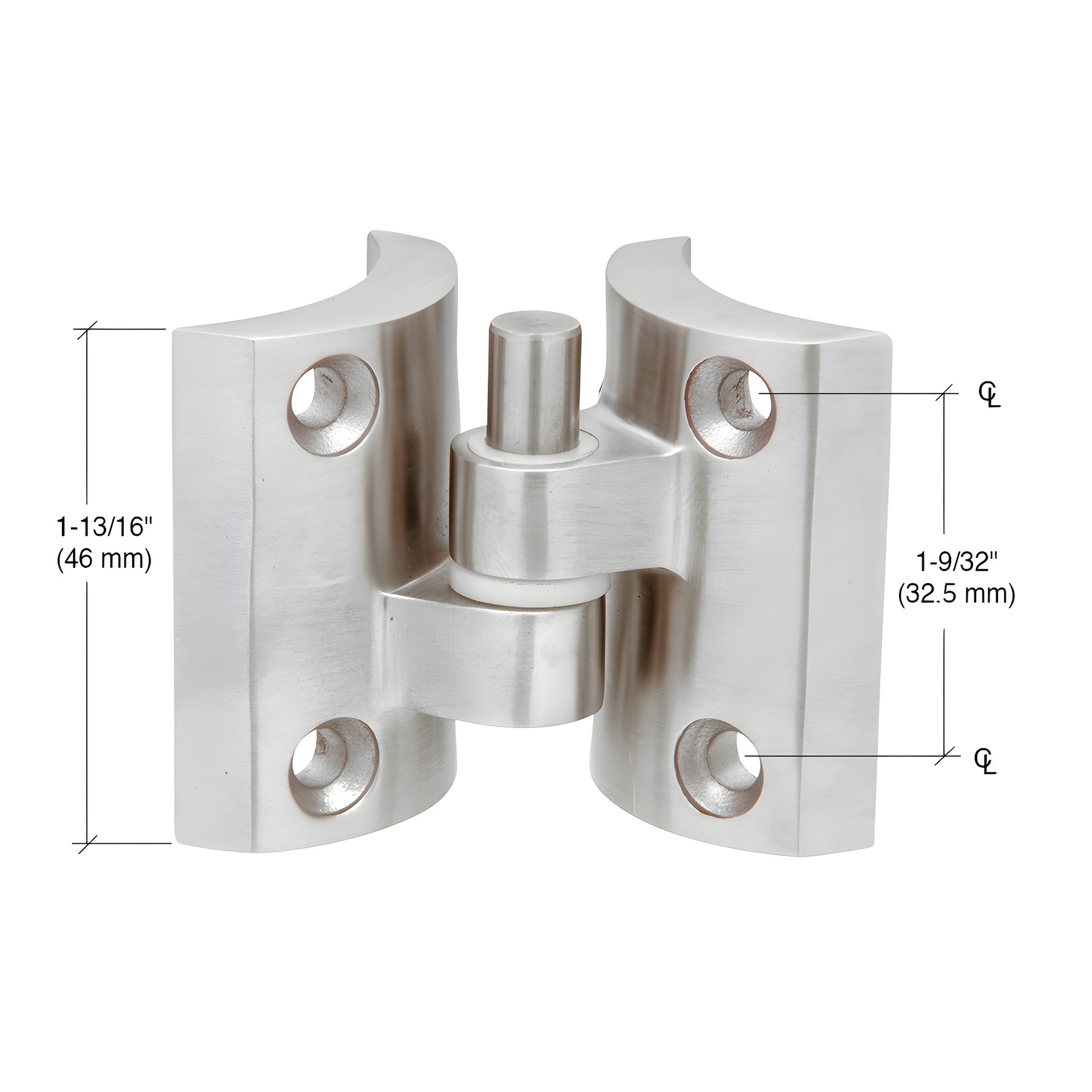 CRL 316 Brushed Stainless Tubing Hinge