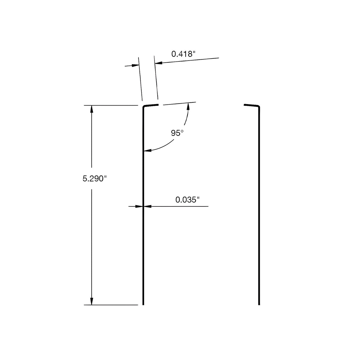 CRL Turboflex Polished Stainless 120" Cladding for Top Mount Base Shoe