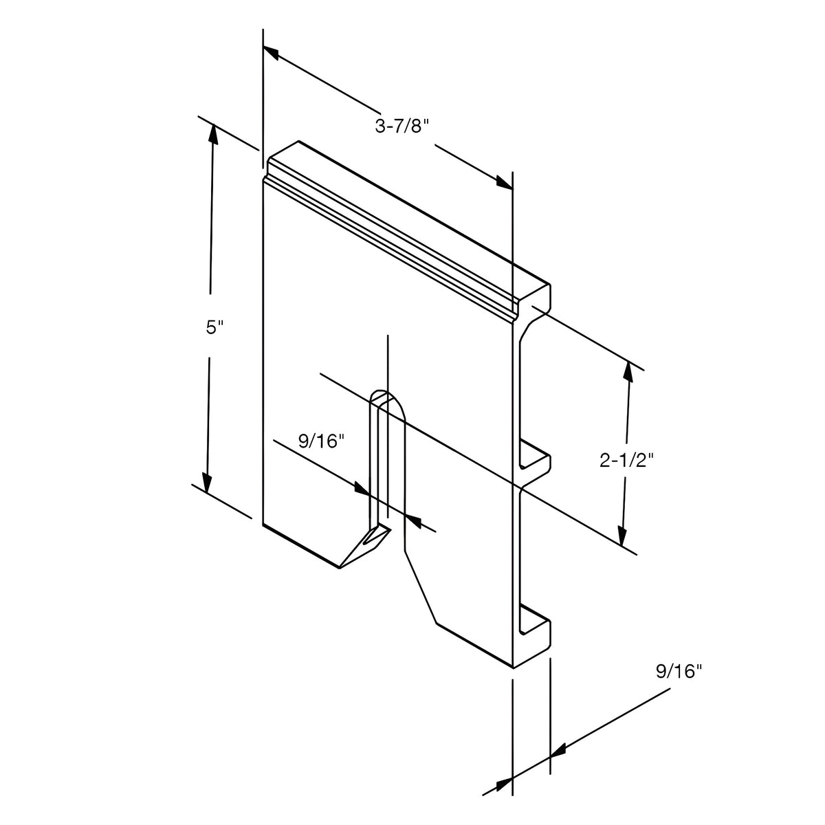 CRL TurboFlex Mill Drain Block for Fascia Mount Base Shoes