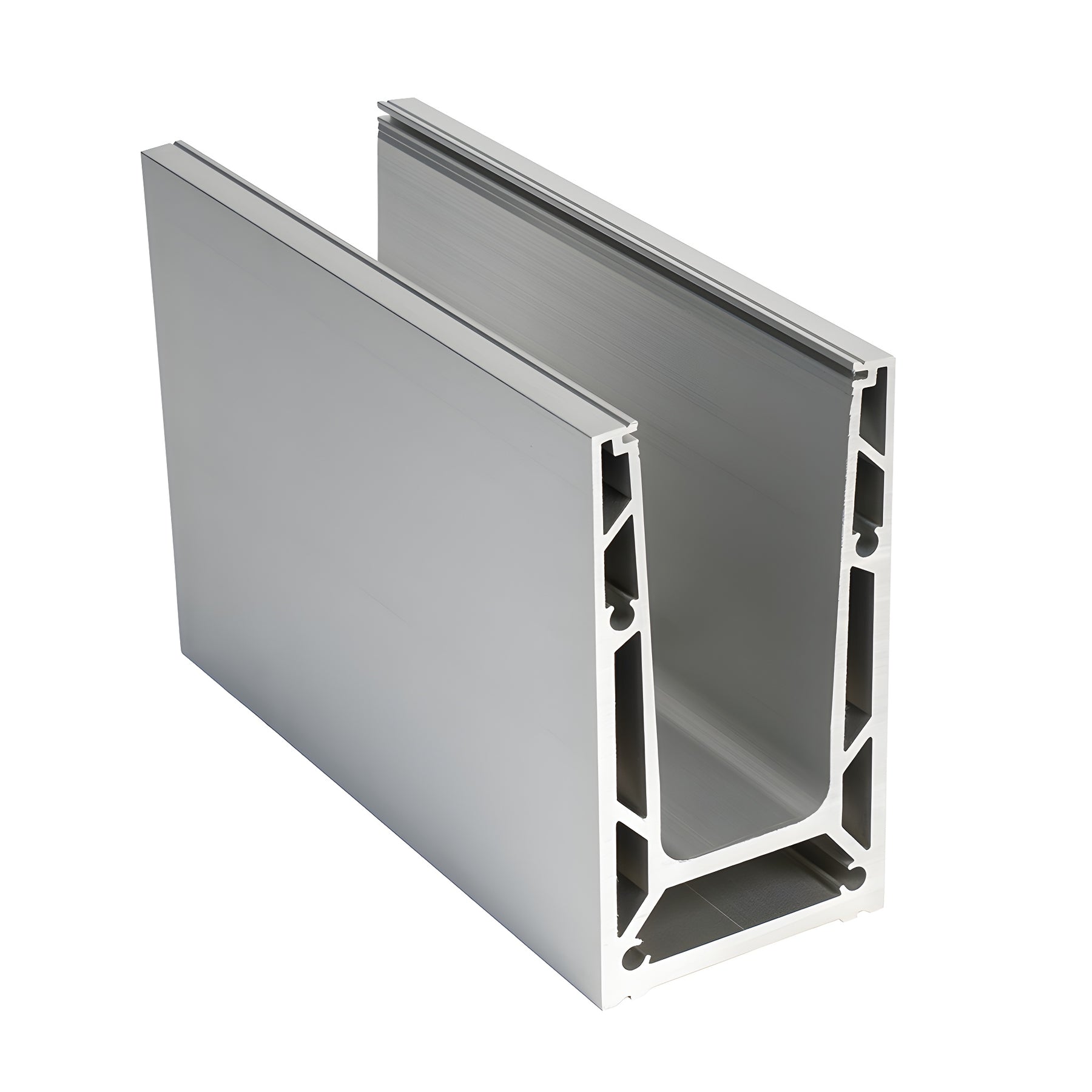 CRL TurboFlex Clear Anodized 120" Square Base Shoe Drilled for 1/2" - 27/32" Glass
