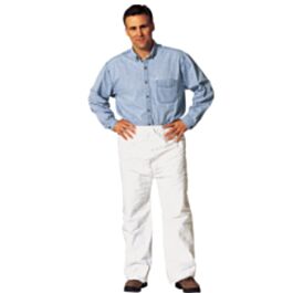 Tyvek Pants With Elastic Waist, White, Medium- 50/Case