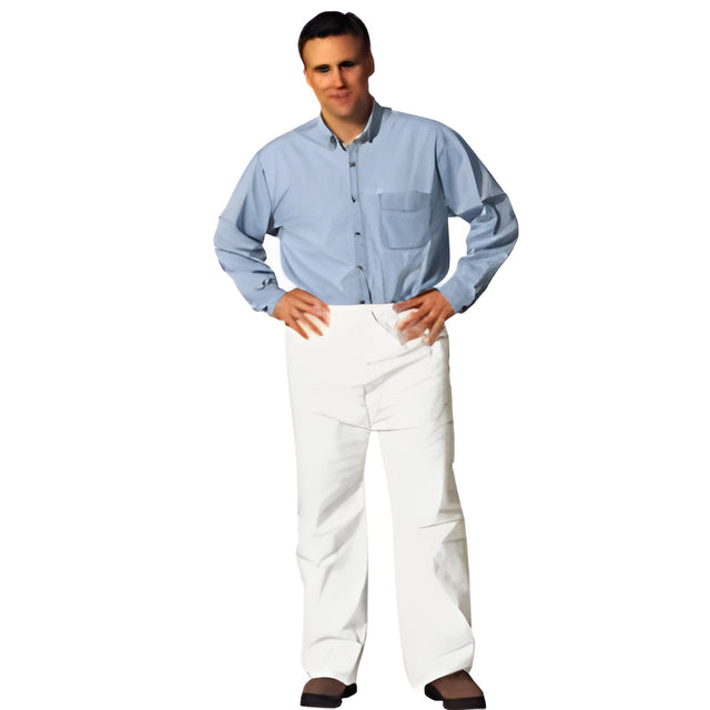 Tyvek Pants With Elastic Waist, White, Medium – 50/Case