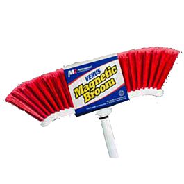 Venus Curved Magnetic Broom with 48" Metal Handle (5 Red and 5 Blue)- 10 / Case