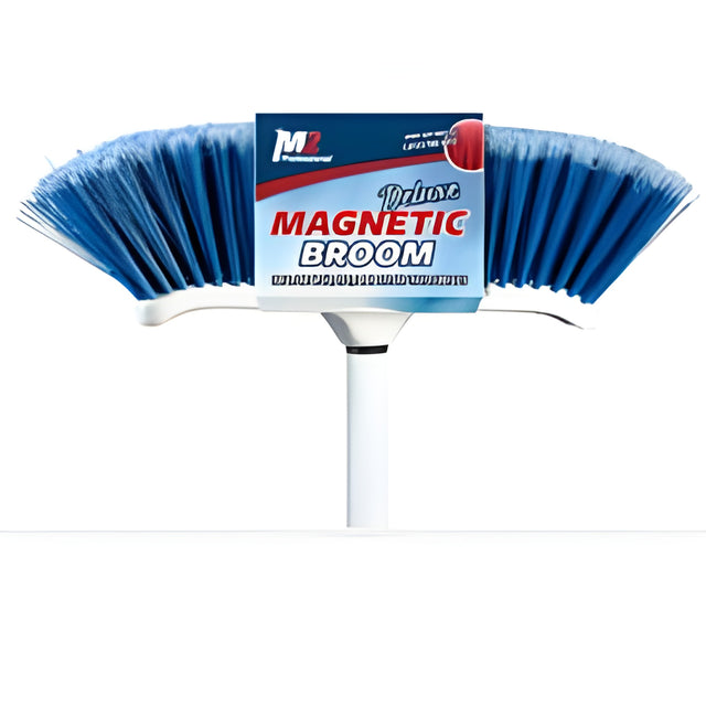 Venus Curved Magnetic Broom with 48" Metal Handle, Blue – 10/Case