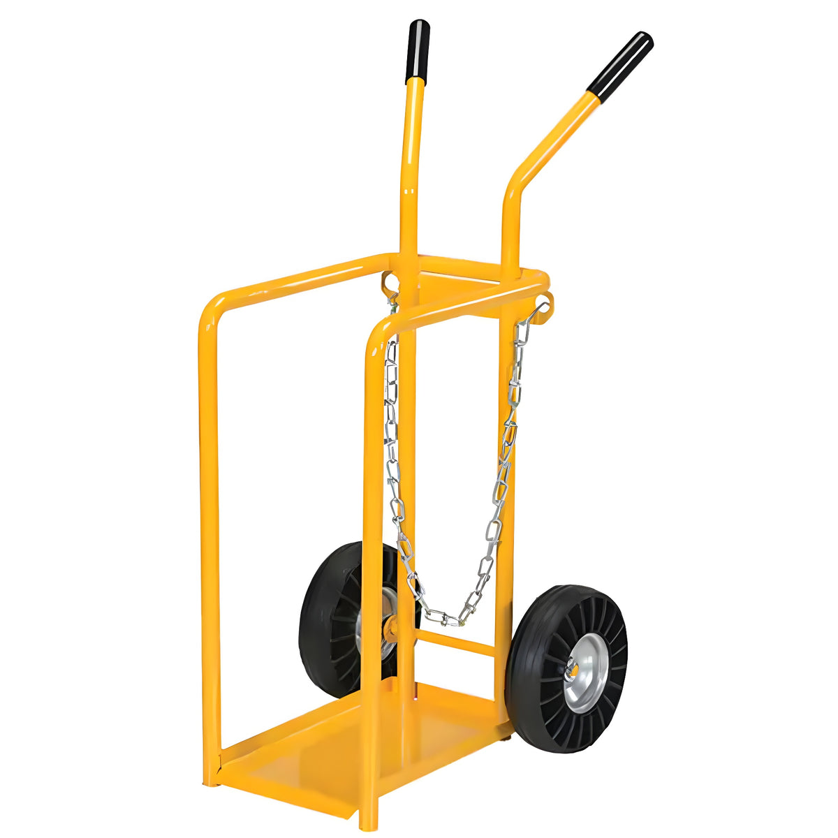 Vestil Gas Cylinder Cart, Mold-on Rubber Wheels, 9-13/16" W x 16" L Base, 150 lbs. - 1 EA