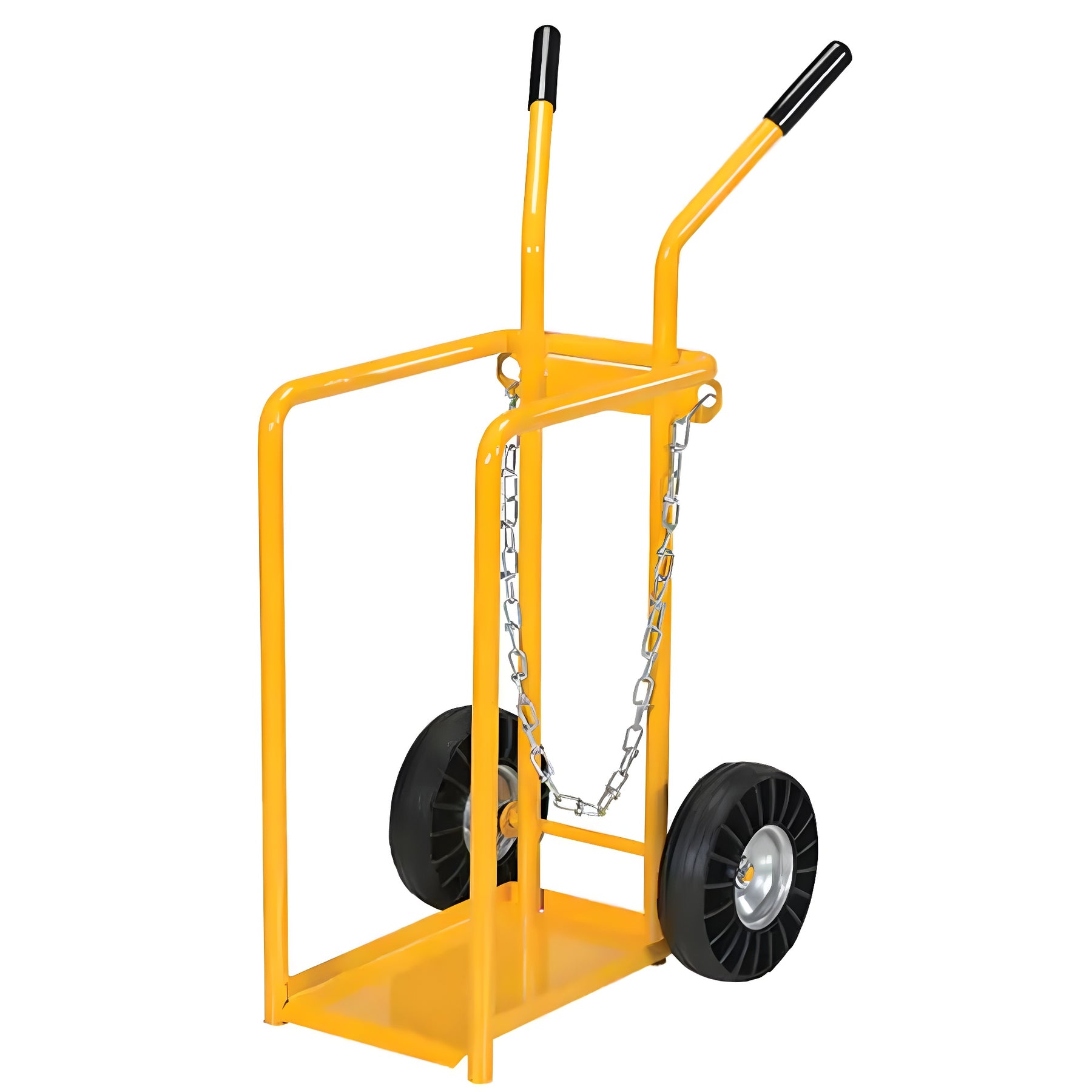 Vestil Gas Cylinder Cart, Mold-on Rubber Wheels, 9-13/16" W x 16" L Base, 150 lbs. - 1 EA