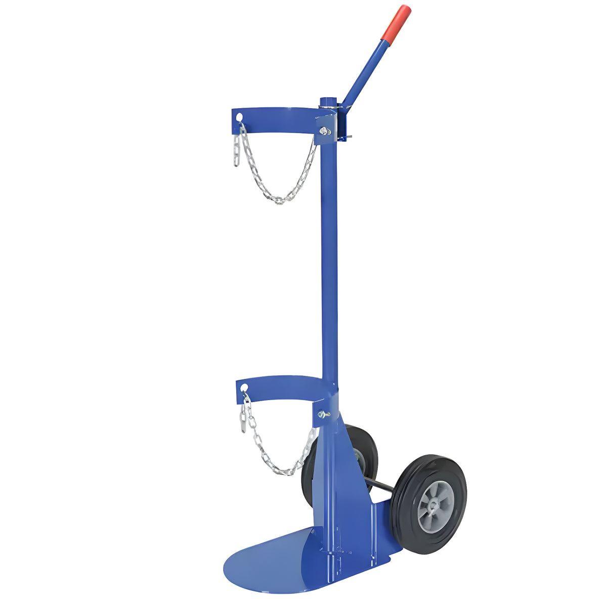 Vestil Gas Cylinder Cart, Rubber Wheels, 12" W x 15-1/2" L Base, 500 lbs.