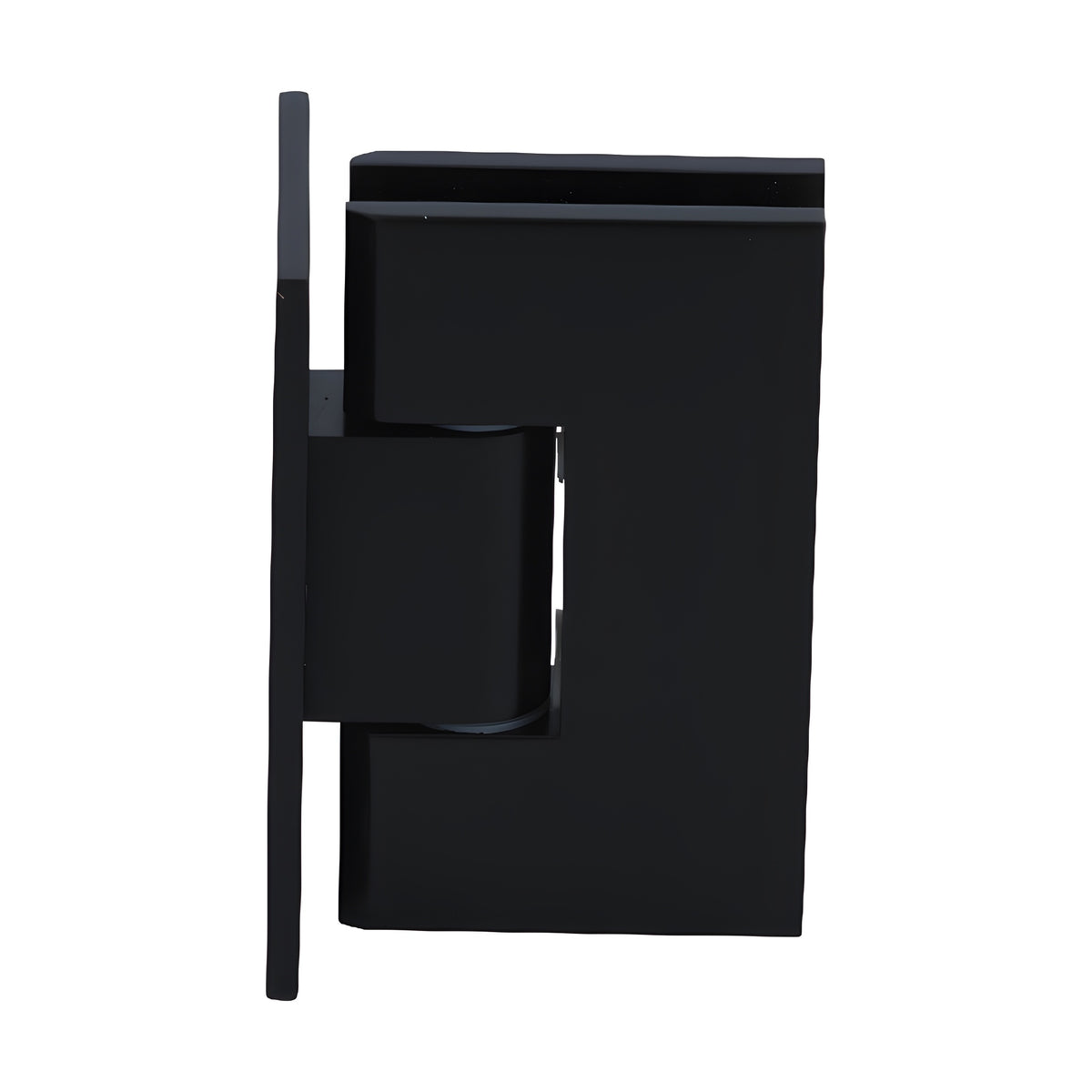 CRL Matte Black Victoria Series Wall Mount Full Back Plate Hinge