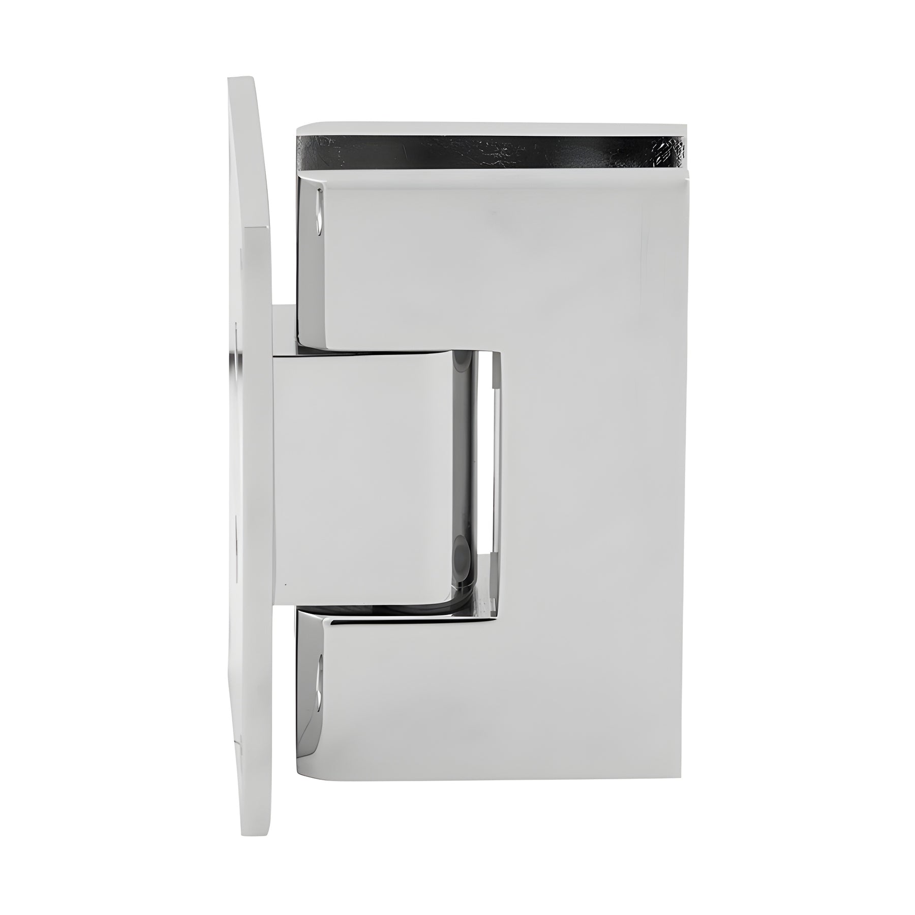 CRL Polished Chrome Vienna 037 Series Wall Mount Full Back Plate Hinge