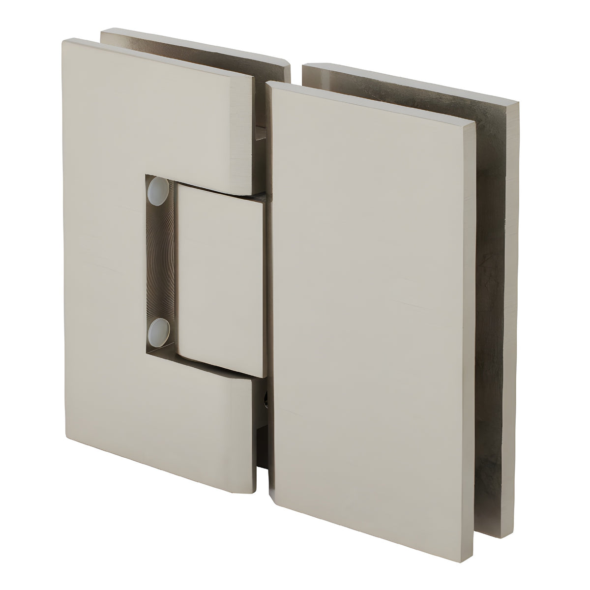 CRL Brushed Nickel Vienna 180 Degree Glass-to-Glass Positive Close Hinge