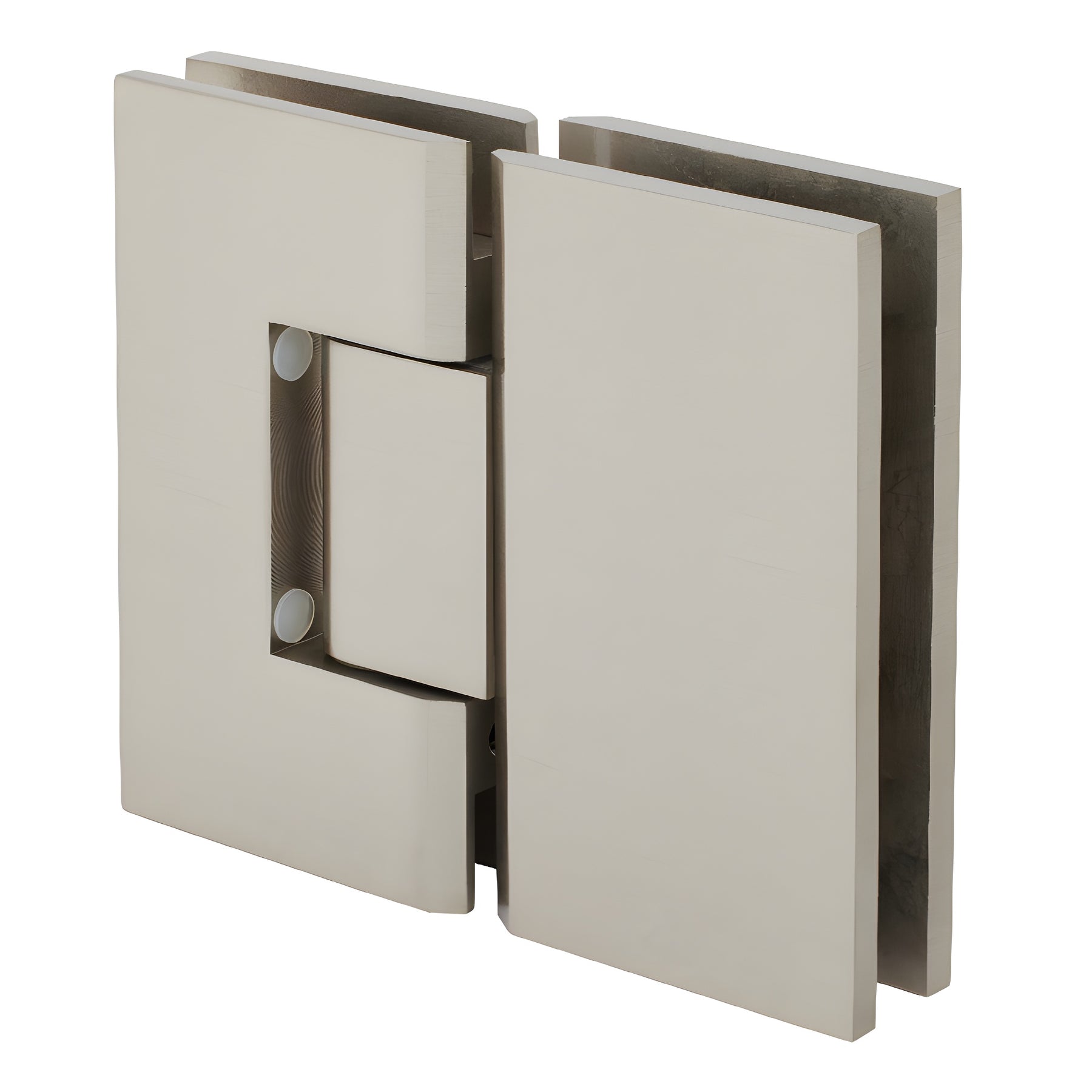 CRL Brushed Nickel Vienna 180 Degree Glass-to-Glass Positive Close Hinge