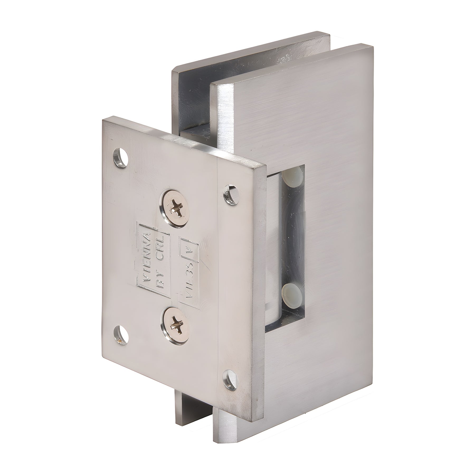 CRL Brushed Chrome Vienna 074 Series Wall Mount Short Back Plate Hinge