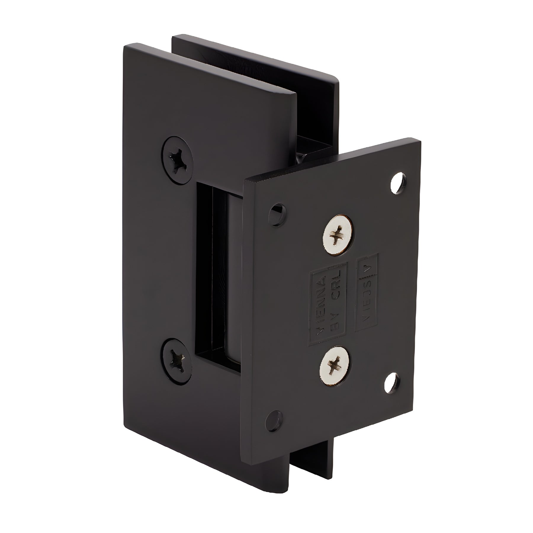 CRL Matte Black Vienna 074 Series Wall Mount Short Back Plate Hinge