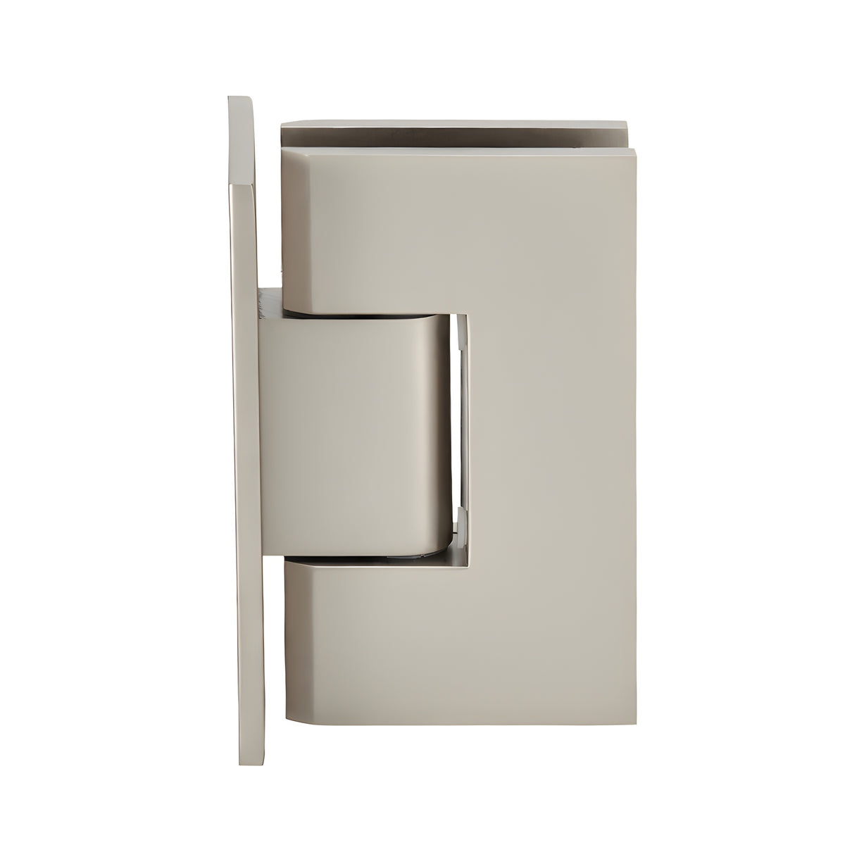 CRL Satin Nickel Vienna 037 Series Wall Mount Full Back Plate Hinge