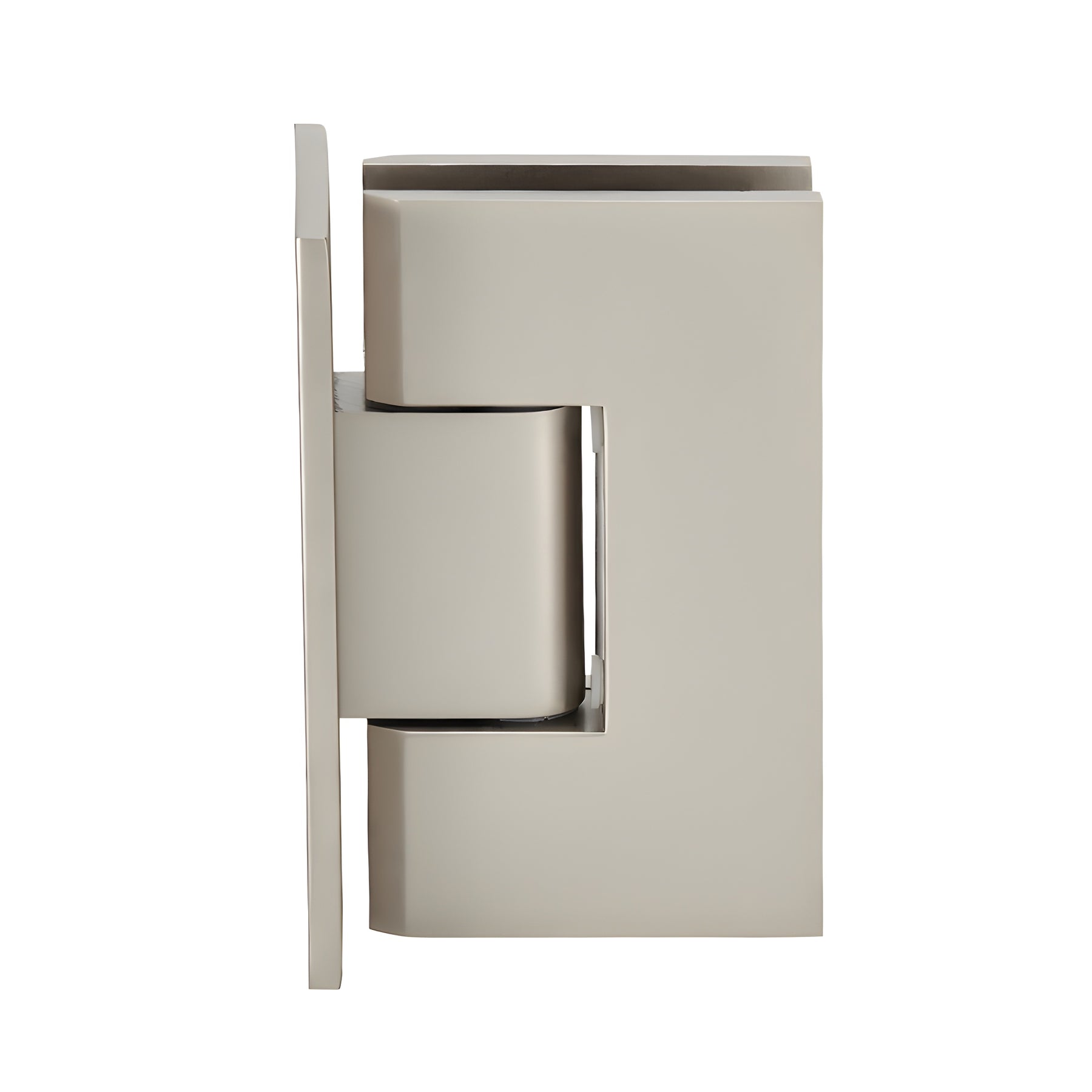 CRL Satin Nickel Vienna 037 Series Wall Mount Full Back Plate Hinge